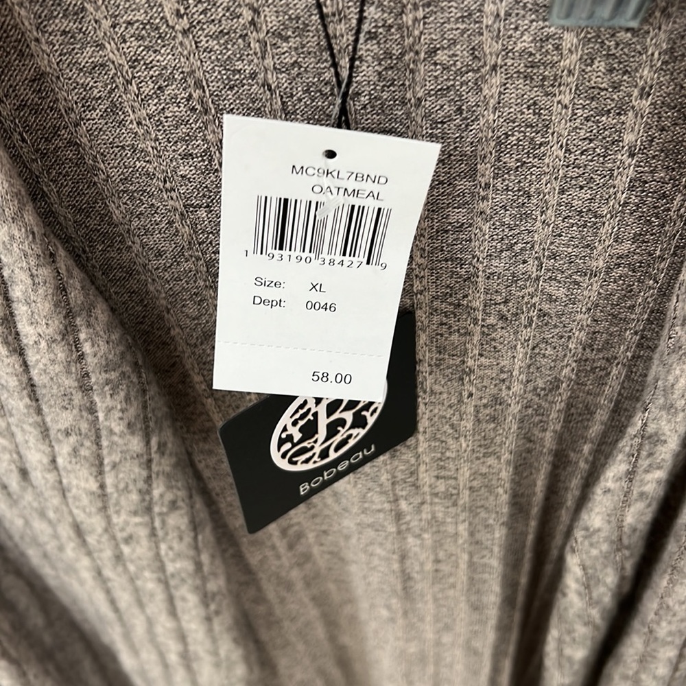 NEW Bobeau Oatmeal Soft Cardigan - Picture 3 of 9